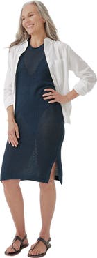 Pact Beachside Linen Crochet Cover-Up Made with Organic Cotton