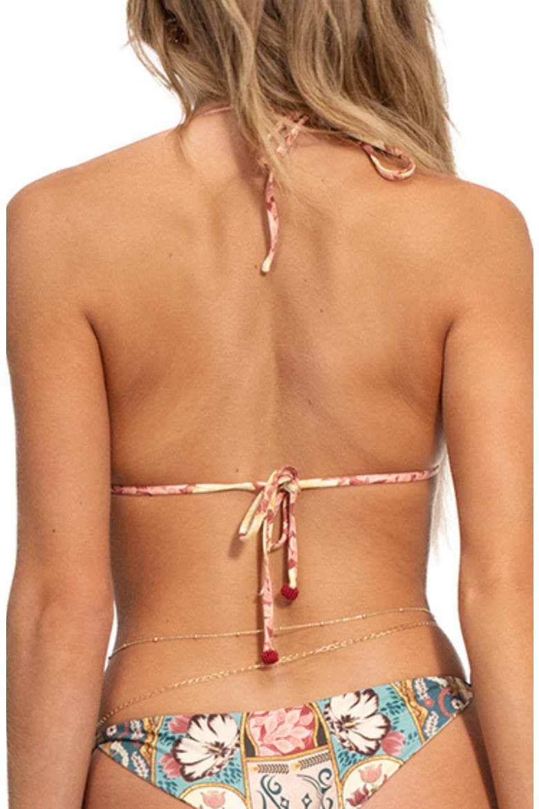 Lolita Especial Plume Triangle Bikini Top, Alternate, color, BLUE