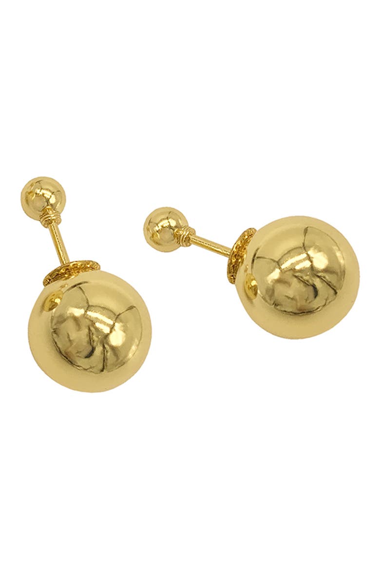 Double-Sided Ball Earrings, Main, color, YELLOW