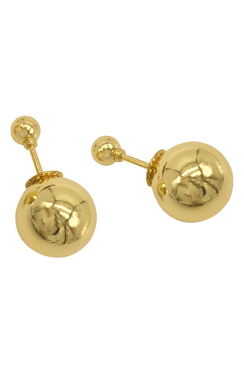 Adornia Double-Sided Ball Earrings, Main, color, Yellow