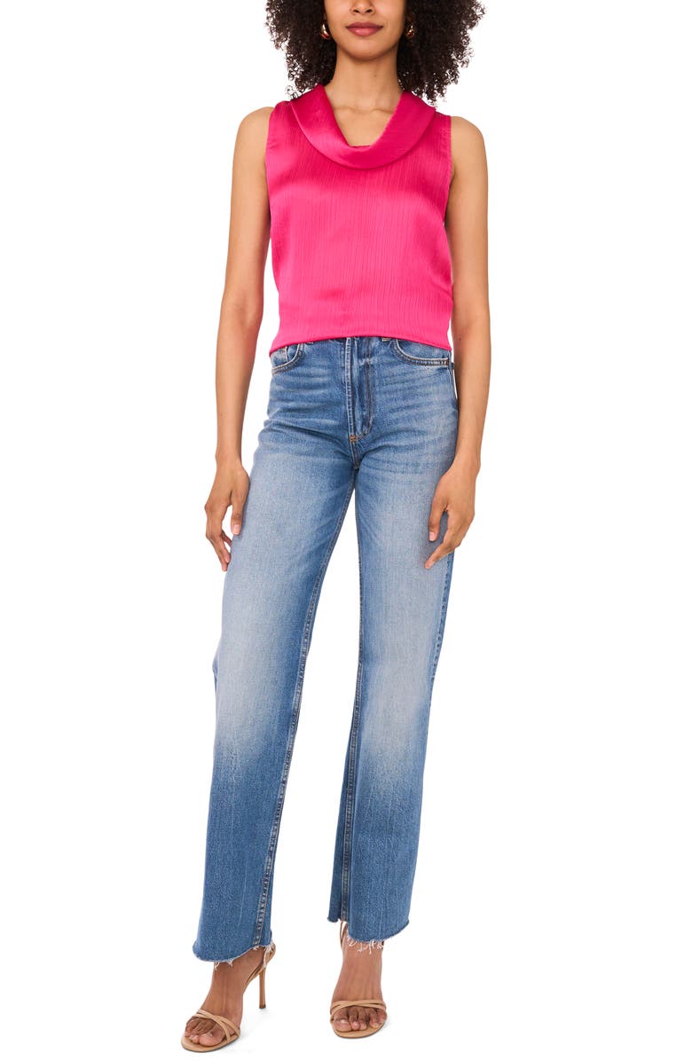 Vince Camuto Cowl Neck Sleeveless Top, Alternate, color, Beetroot Pink