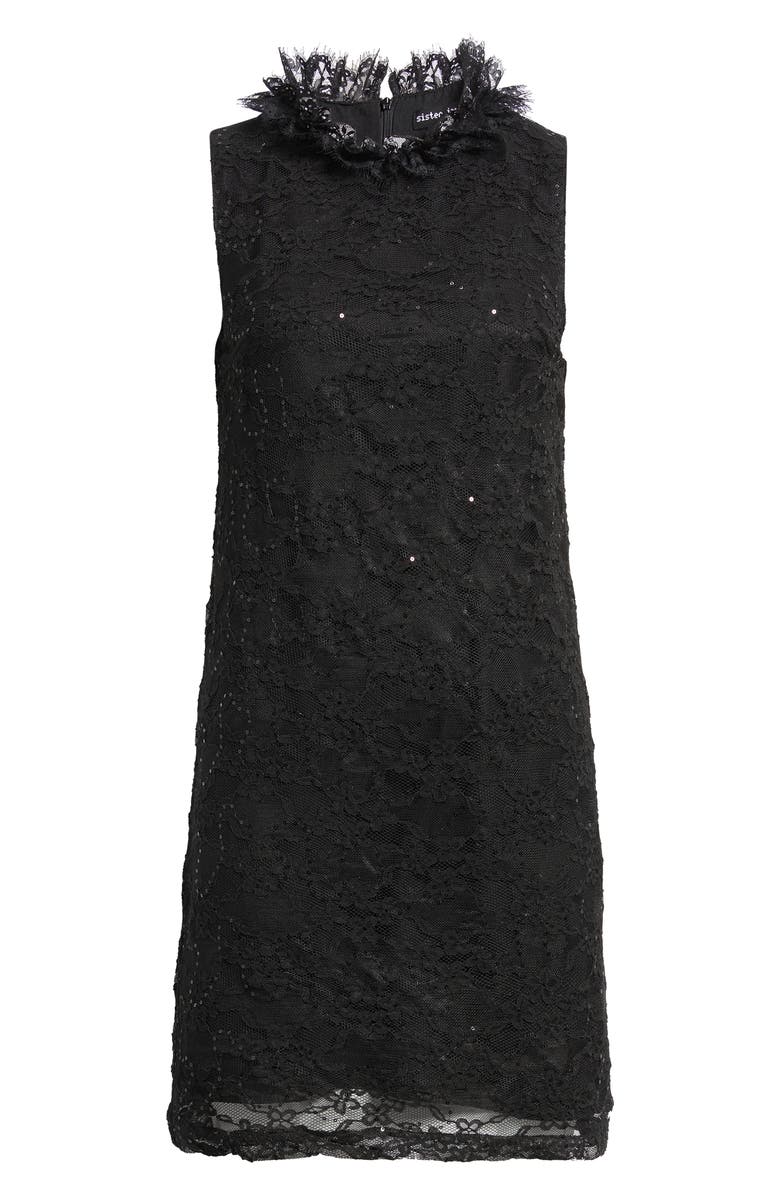 Sister Jane Eclipse Lace Cocktail Minidress, Alternate, color, Black