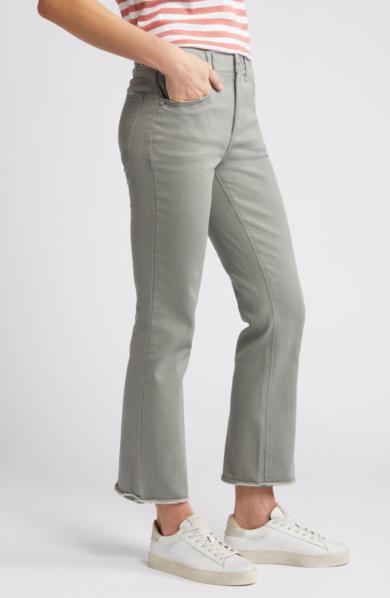 Wit & Wisdom Tatum 'Ab'Solution Frayed High Waist Ankle Flare Jeans, Alternate, color, Deep Seagrass