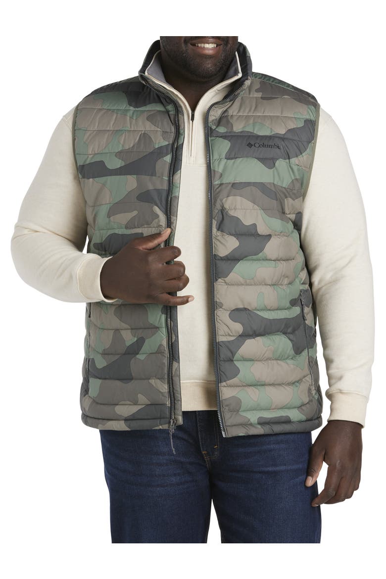 Big & Tall Powder Lite Quilted Vest, Main, color, GREEN