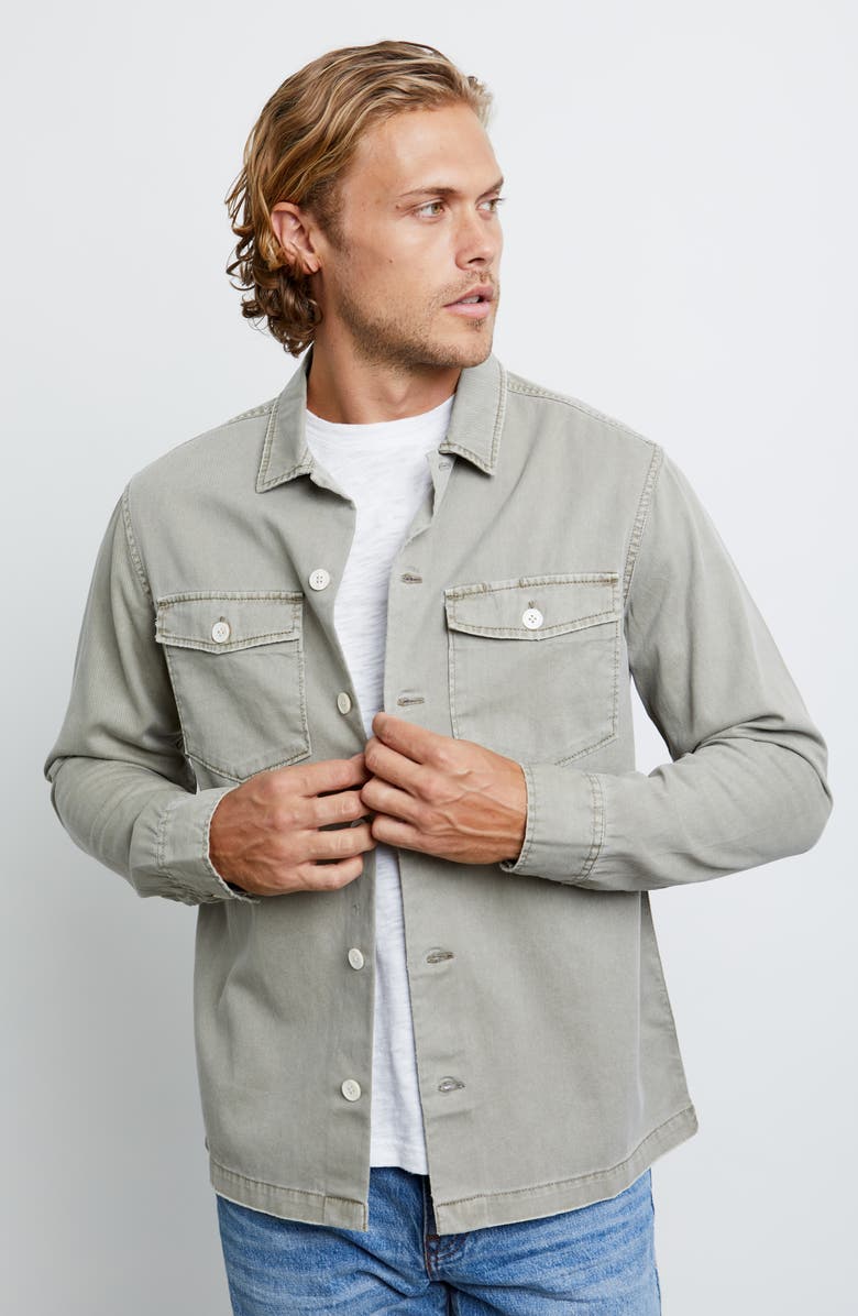 Rails Garment Washed Cotton Button-Up Military Shirt, Alternate, color, 