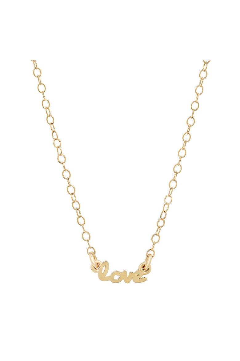 "USE YOUR WORDS" PENDANT - 14K GOLD, Main, color, love