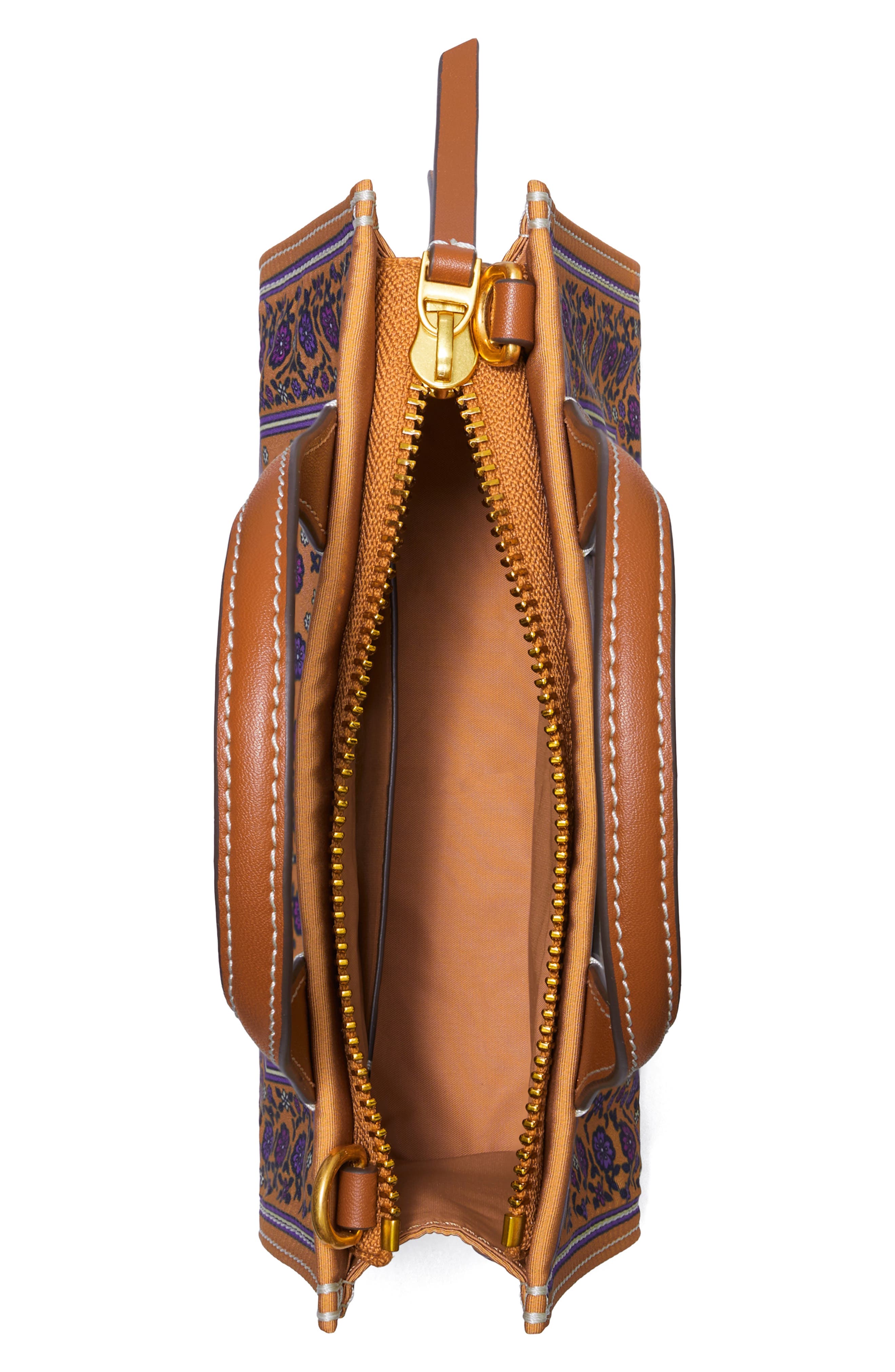 Tory Burch Mini Ella Floral Print Tote, Alternate, color, 