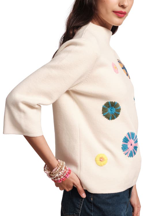 FRANCES VALENTINE FRANCES VALENTINE BON BON SWEATER EMBROIDERY 