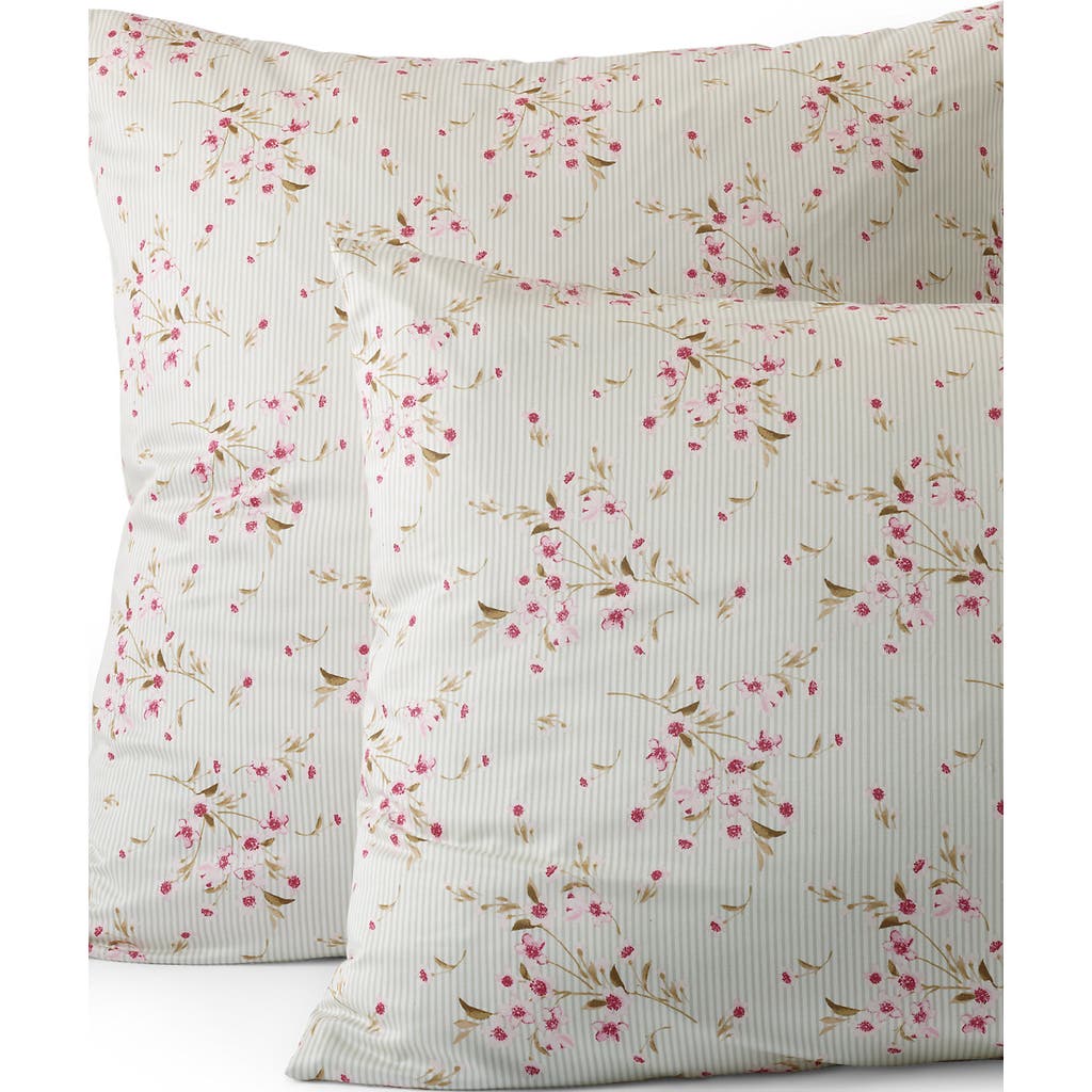 Lands' End 700 Thread Count Luxe Sateen Egyptian Cotton No Iron Bed Pillow Sham In Pale Petal Snow Drop Floral