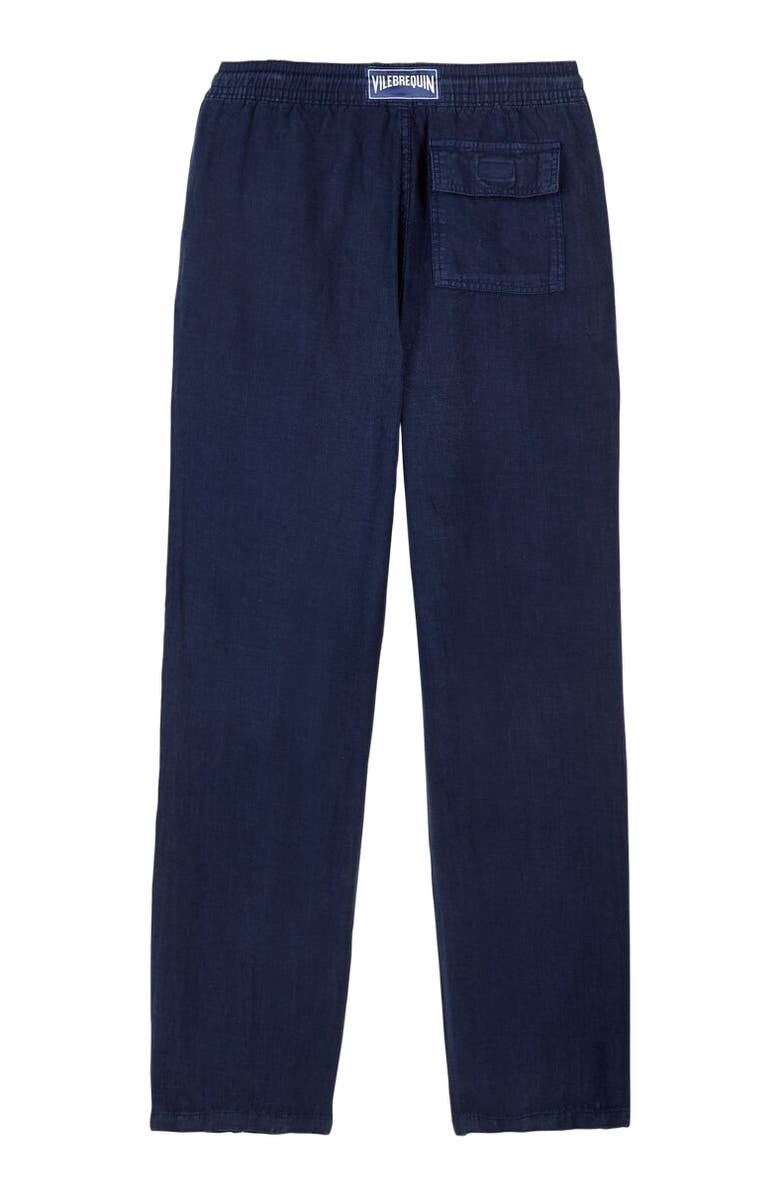 Vilebrequin Men's Solid Linen Pants, Alternate, color, Bleu Marine