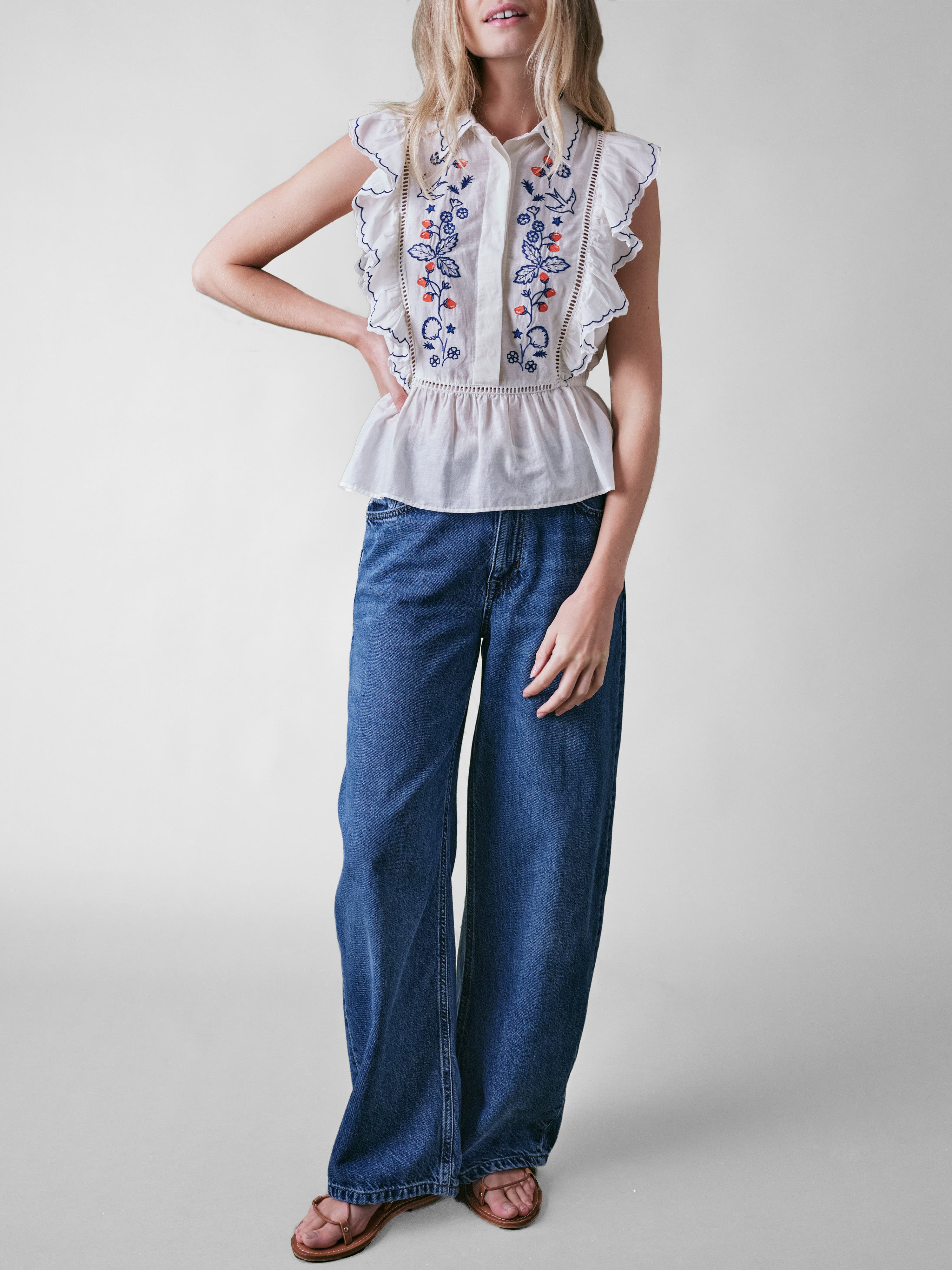 Wild Strawberry Silk Blend Blouse - image 2