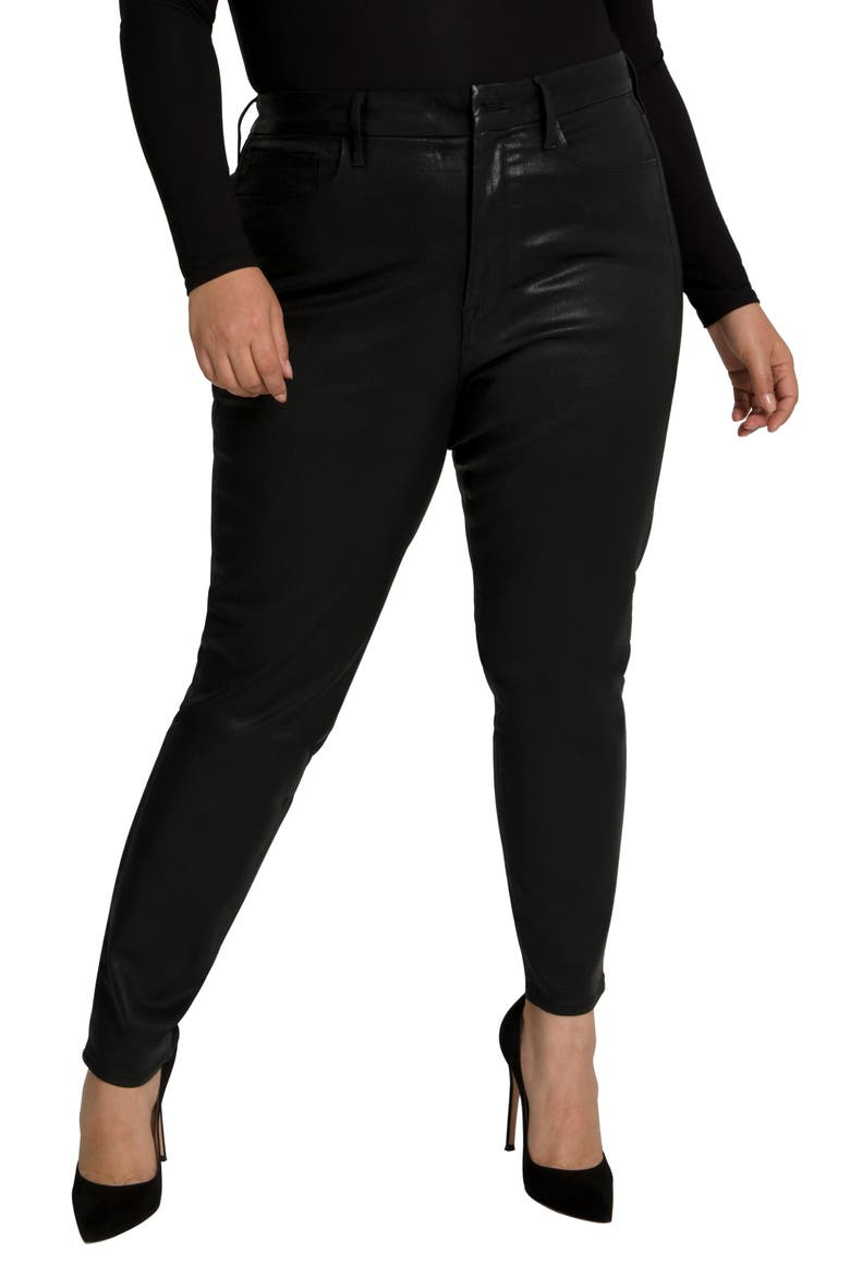 Good Legs Coated Ankle Skinny Jeans, Alternate, color, K103