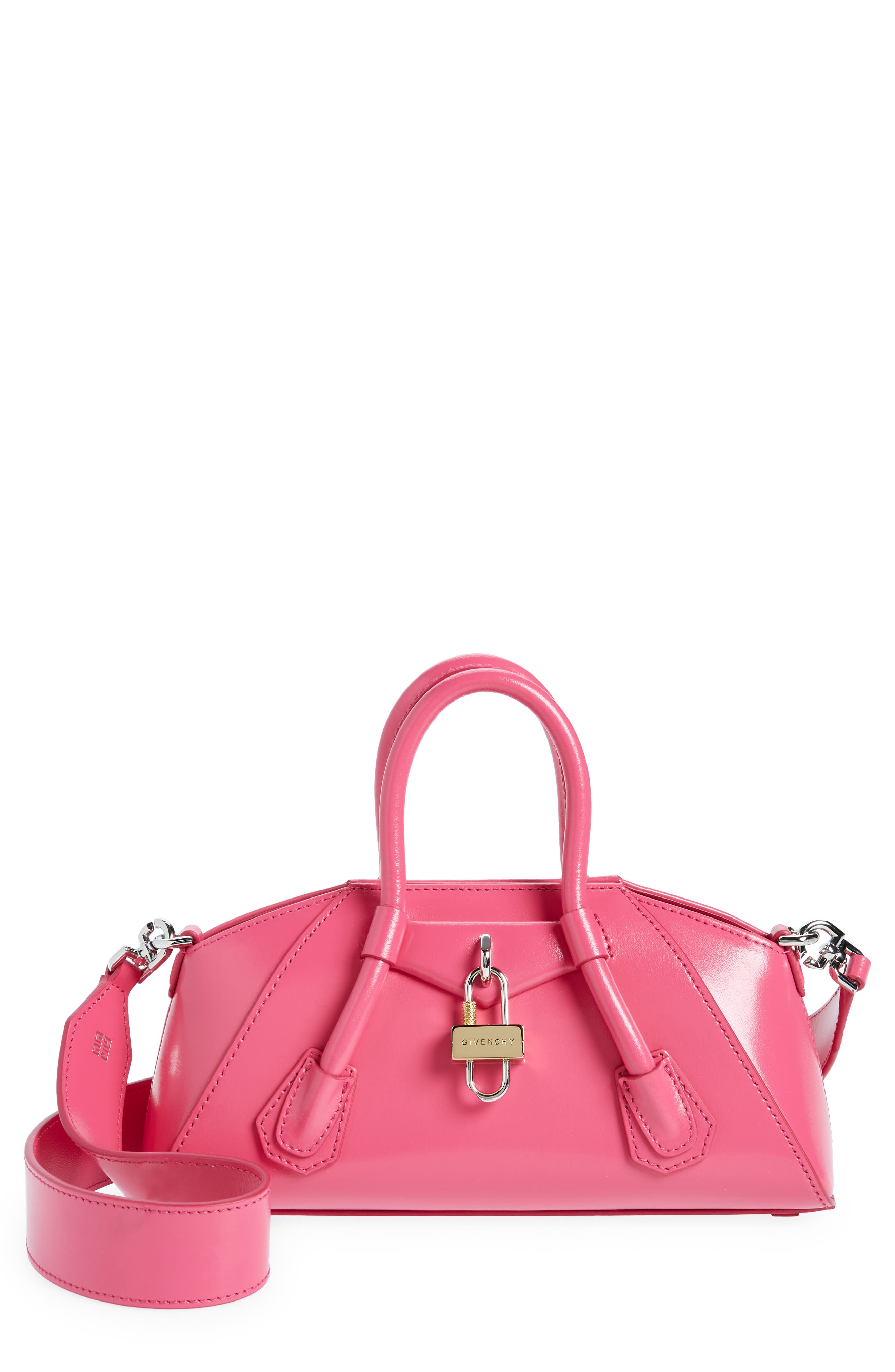 Mini Antigona Stretch Handbag, Main, color, NEON PINK
