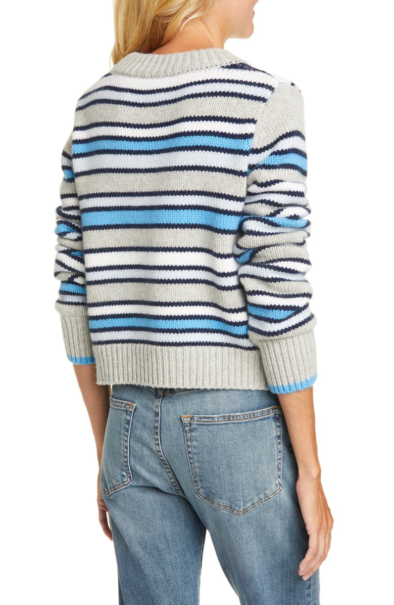 La Ligne Mini Marin Stripe Wool & Cashmere Sweater, Alternate, color, 