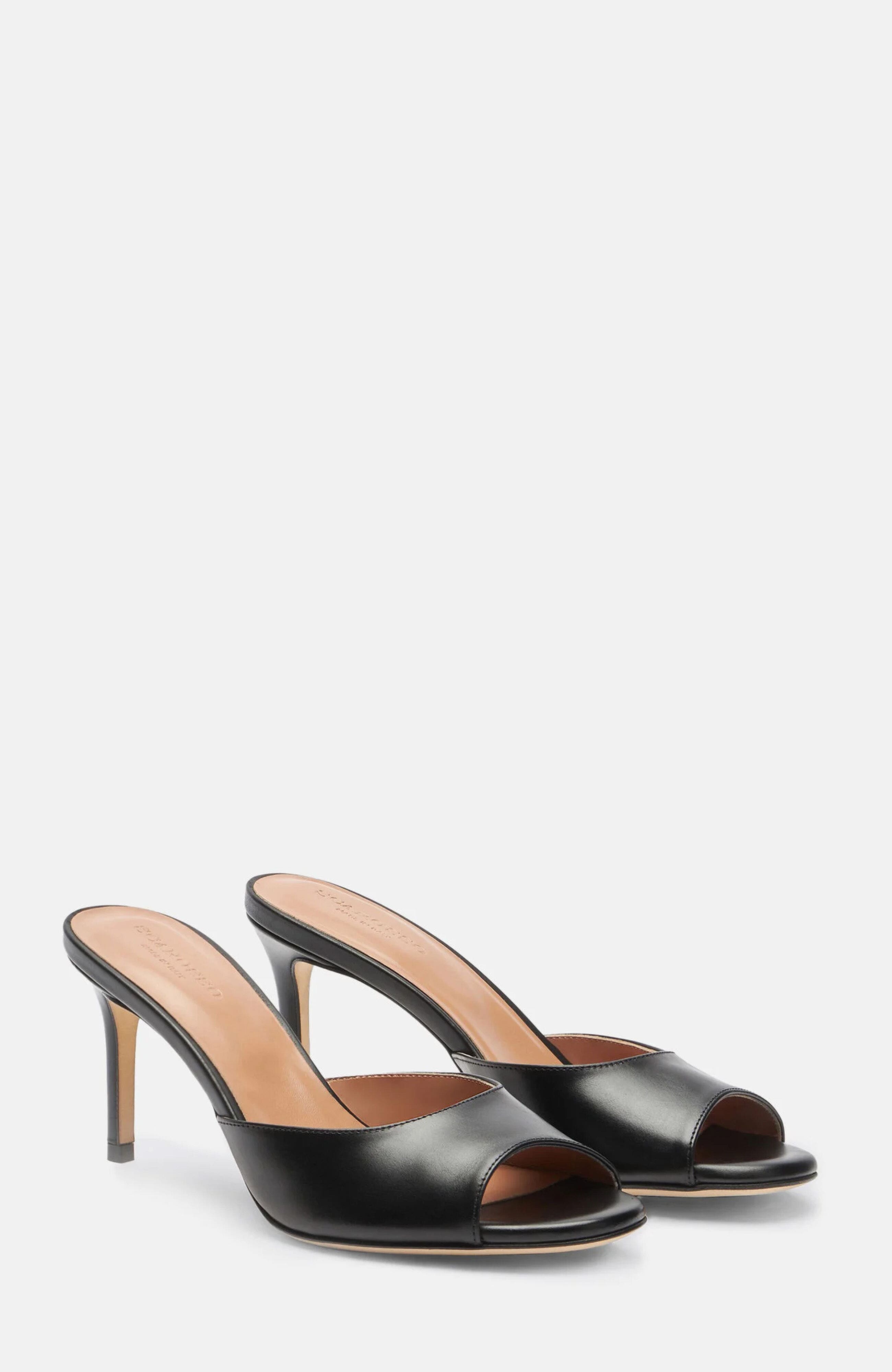SCAROSSO Lohan Mules, Main, color, Black - Calf