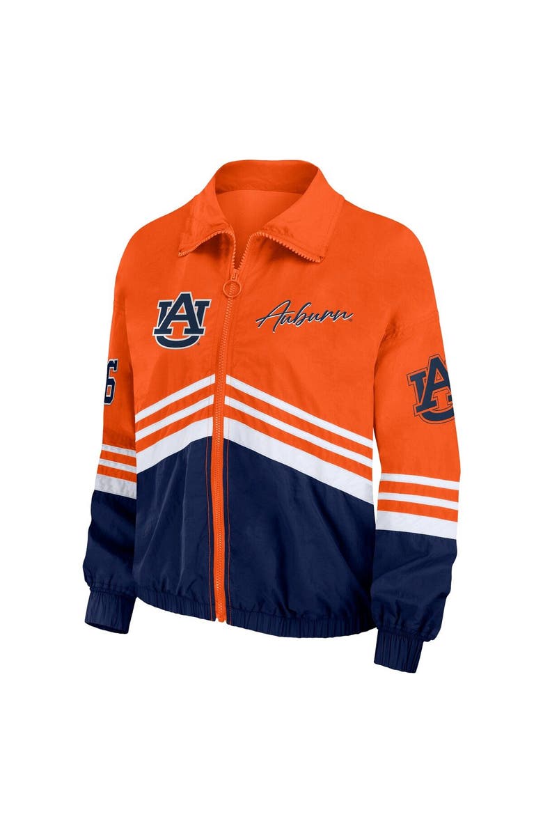 WEAR by Erin Andrews Women's WEAR by Erin Andrews Orange Auburn Tigers Vintage Throwback Windbreaker Full-Zip Jacket, Alternate, color, 
