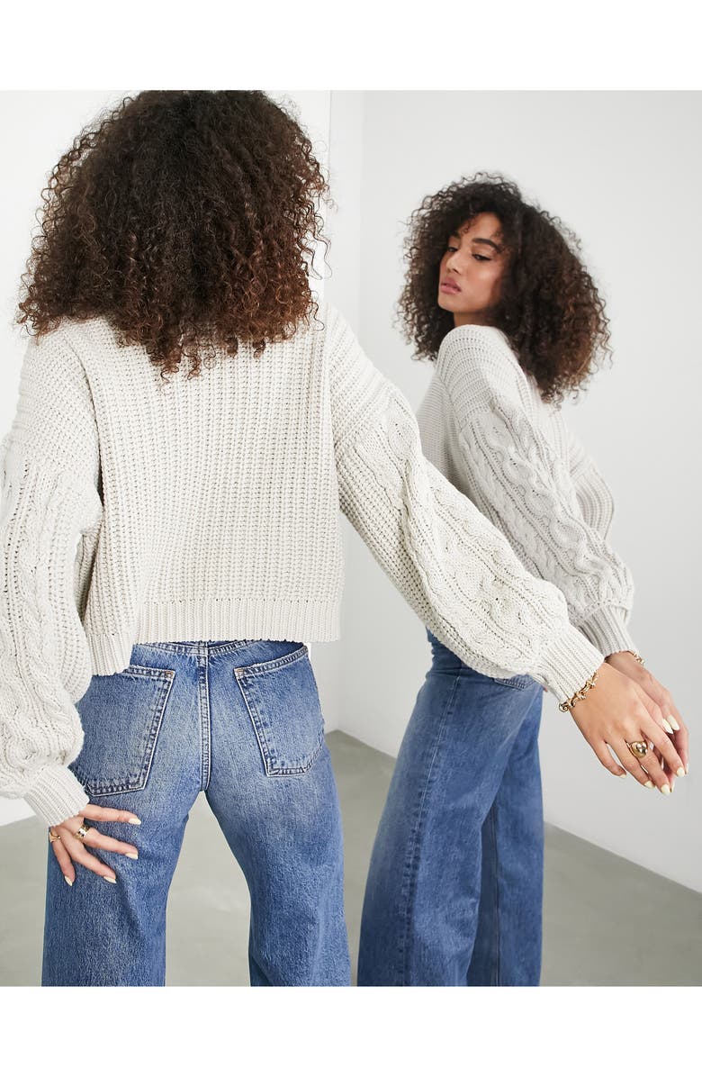 ASOS DESIGN Slouchy V-Neck Sweater, Alternate, color, 