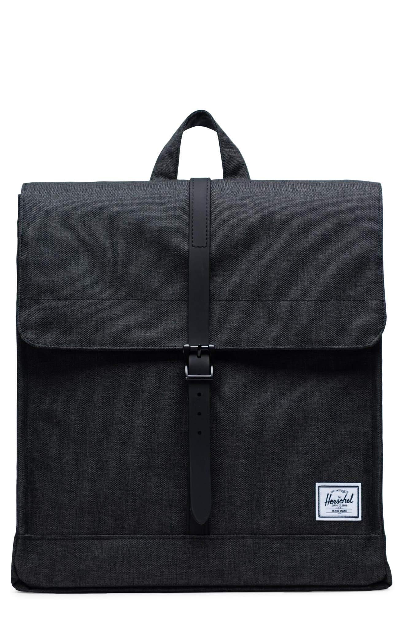 City Mid Volume Backpack, Main, color, BLACK CROSSHATCH/ BLACK