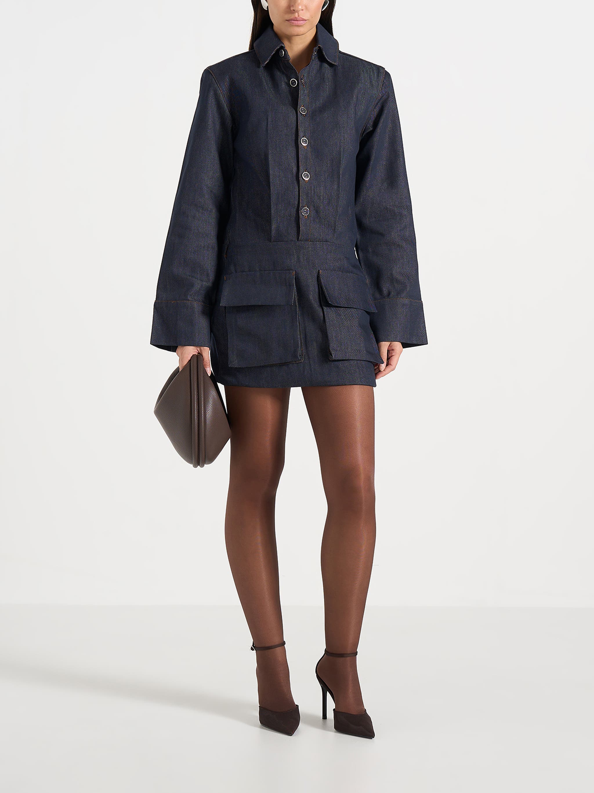 Laure Cargo Shirt Mini Dress