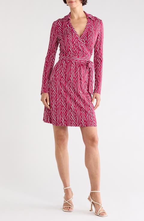 Jeanne Long Sleeve Wrap Dress