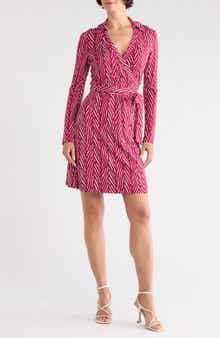Diane von Furstenberg Jeanne Long Sleeve Wrap Dress