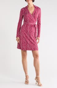 Diane von Furstenberg Jeanne Long Sleeve Wrap Dress