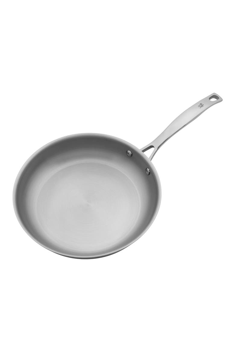 Clad 10-Inch Frying Pan with Lid, Alternate, color, SILVER