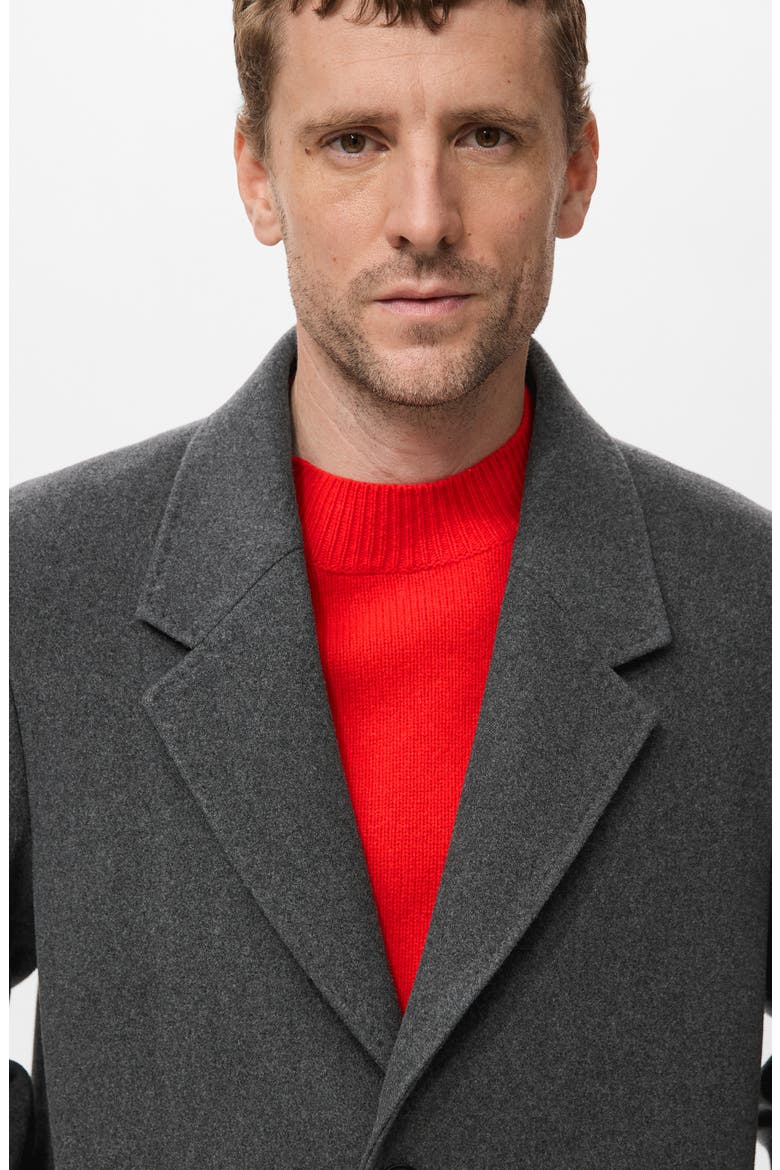 Long Wool Blend Coat, Alternate, color, GREY