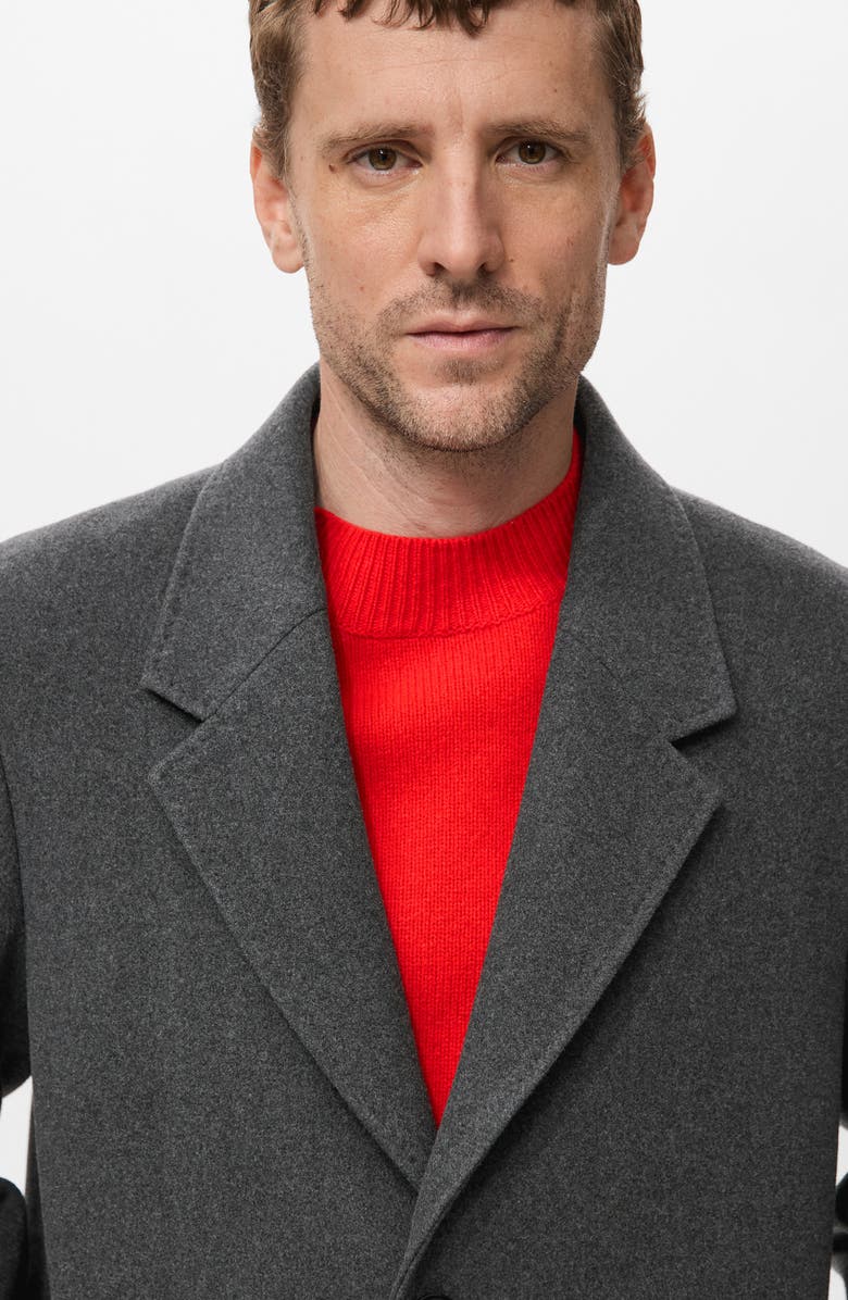 MANGO Long Wool Blend Coat, Alternate, color, Grey