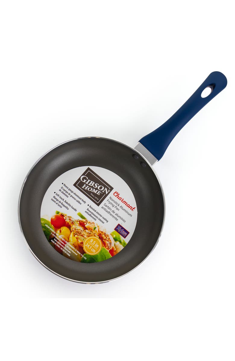Gibson Home Charmont 9.5 Inch Nonstick Aluminum Frying Pan, Alternate, color, Blue