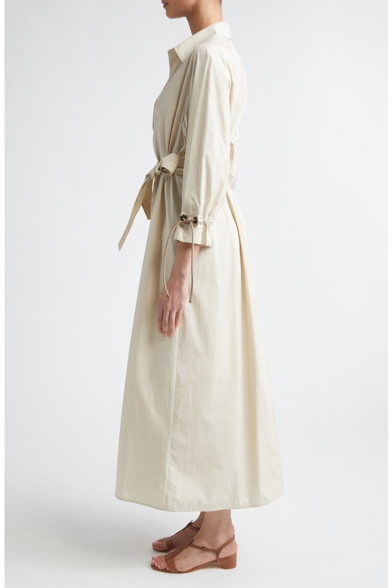 Mirto Oversize Belted Cotton Poplin Shirtdress, Alternate, color, BEIGE