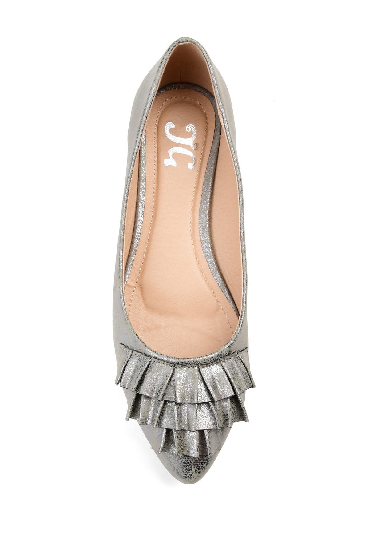 Journee Collection Judy Flat - Wide Width, Alternate, color, Pewter