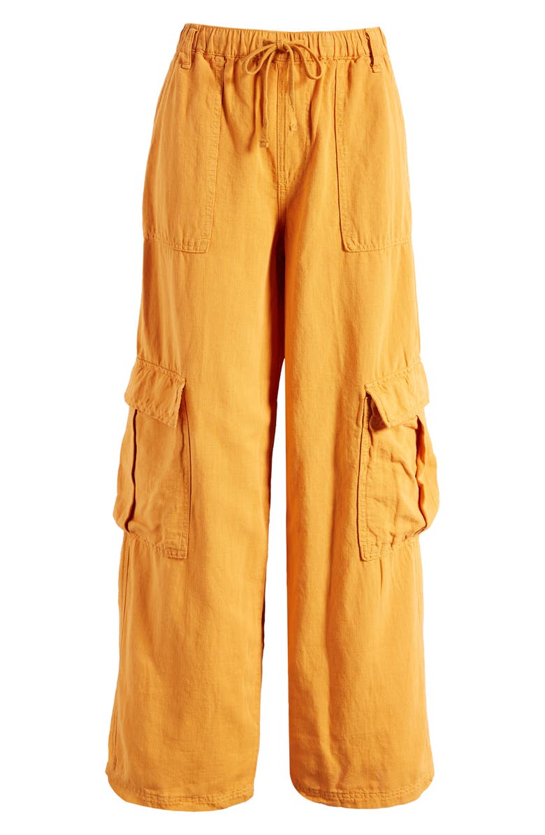 BDG Urban Outfitters Luca Cotton & Linen Cargo Pants, Alternate, color, 