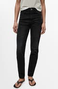 MANGO High Waist Ankle Mom Jeans