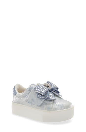 Kurt Geiger London Kids' Mini Laney Bow Sneaker In Denim