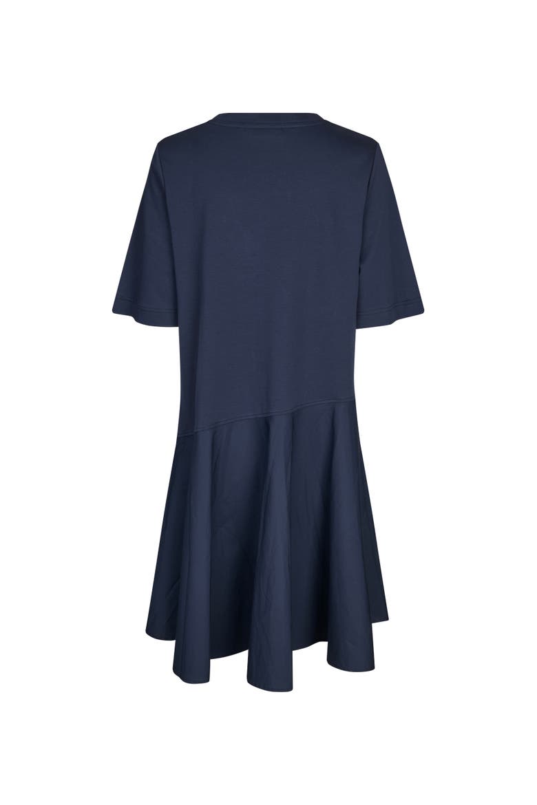 MaNyloran Asymmetric Detail Dress, Alternate, color, Navy Blazer