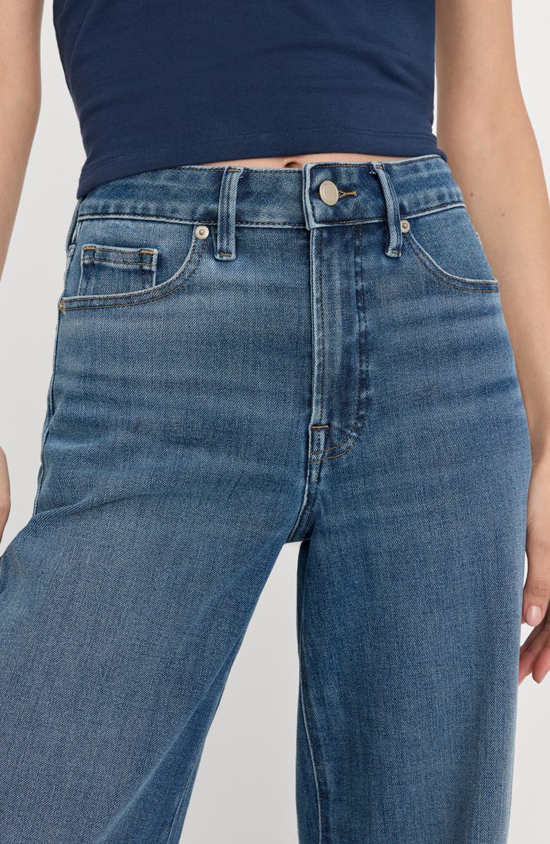 Good American Soft-Tech Good Waist Palazzo Jeans, Alternate, color, Indigo1281