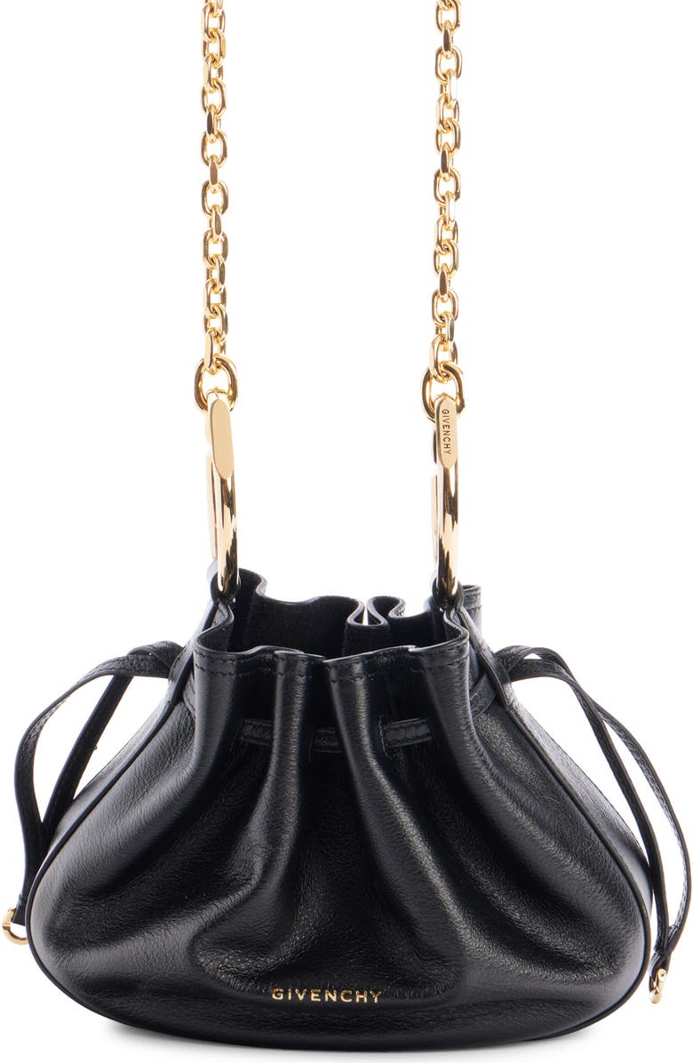 Givenchy Mini Pumpkin Leather Bucket Bag, Main, color,