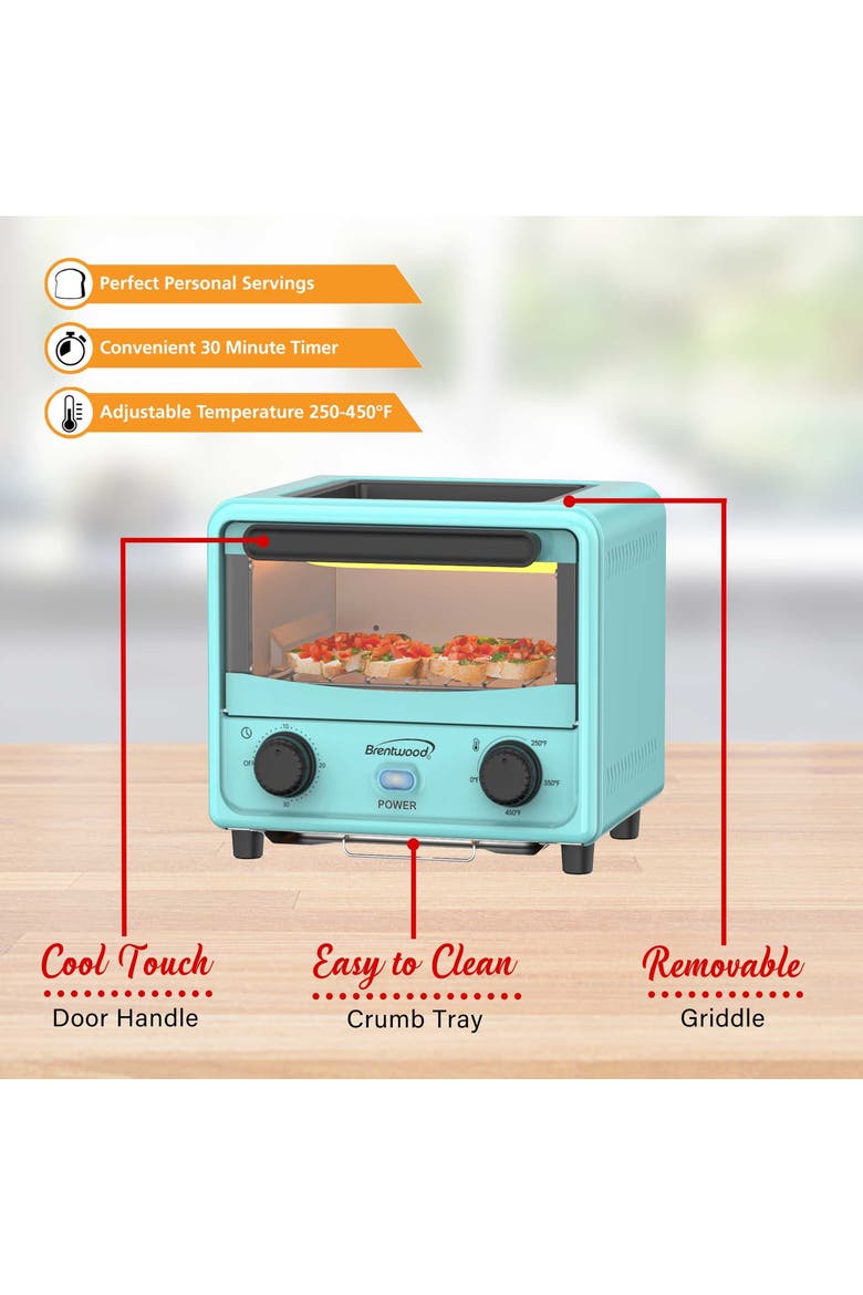 3 Liter Mini Toaster Oven, Alternate, color, Blue