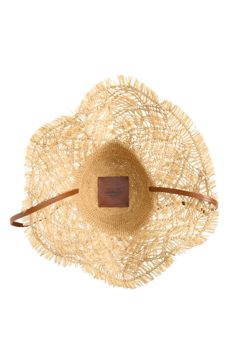 Ruslan Baginskiy The Openwork Raffia Hat Bag, Alternate, color, Natural Straw