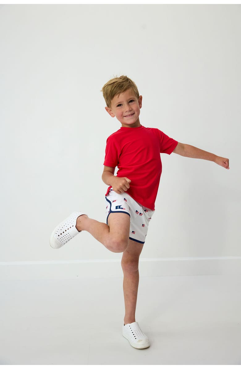 Courtside Kids Boys Retro Super Short, Alternate, color, Flag