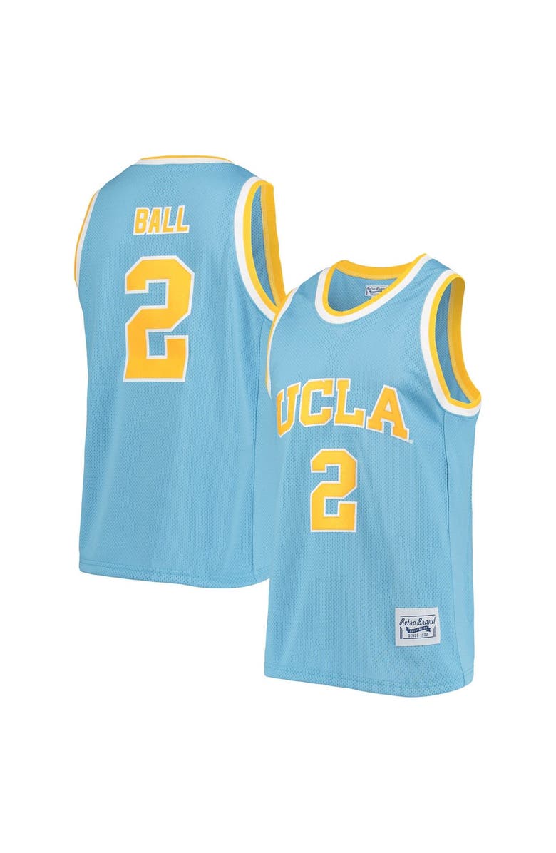 Retro Brand Men's Original Retro Brand Lonzo Ball Blue UCLA Bruins Alumni Basketball Jersey, Alternate, color,