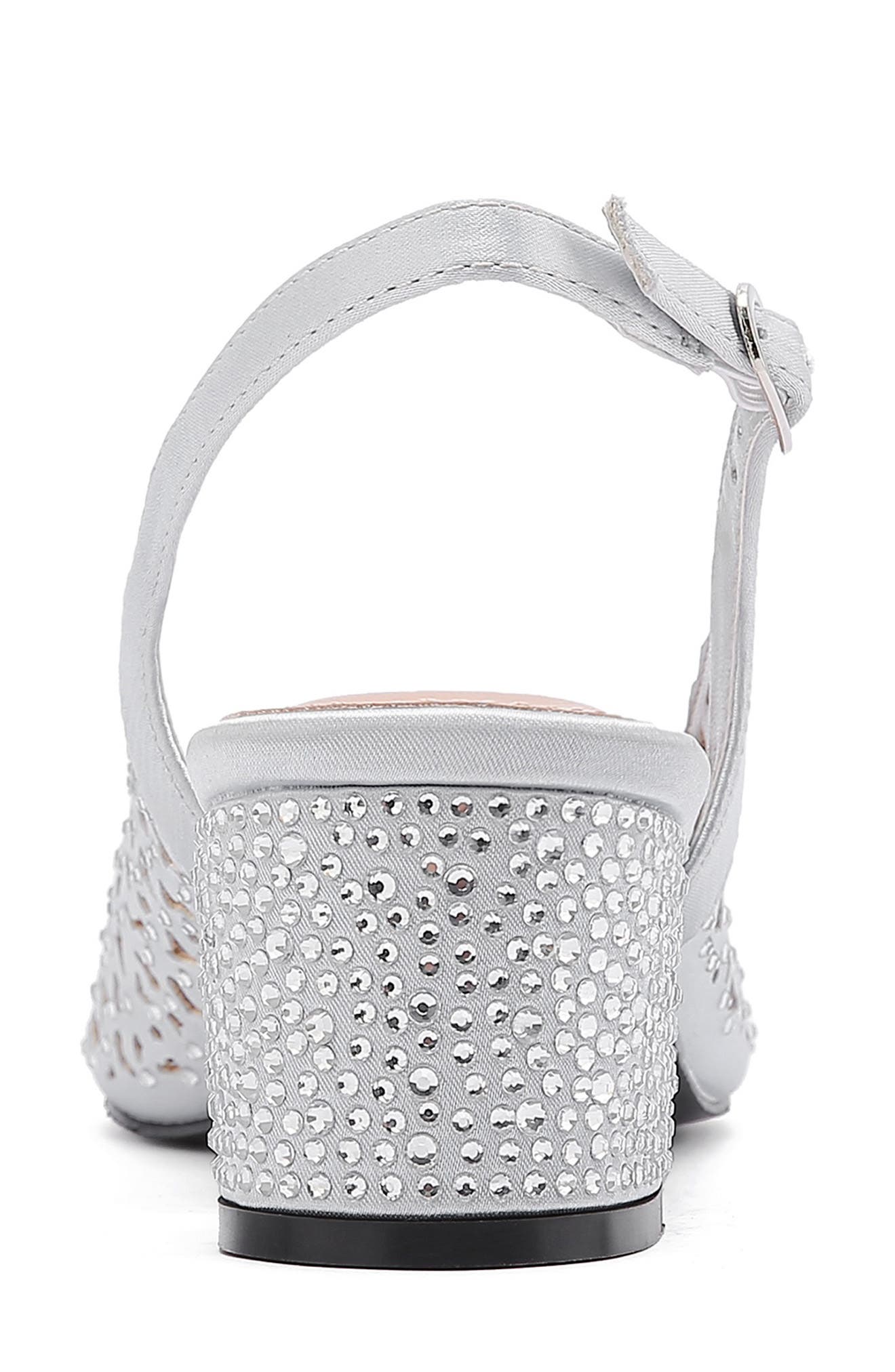 Donn Embellished Slingback Pump, Alternate, color, SILVER