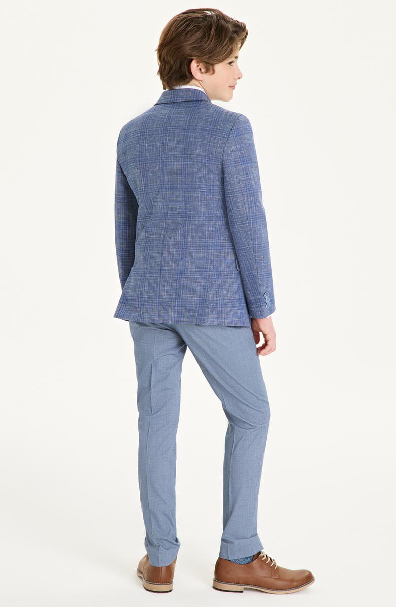 Tallia Kids' Blue Ghost Check Sport Coat, Alternate, color, Blue