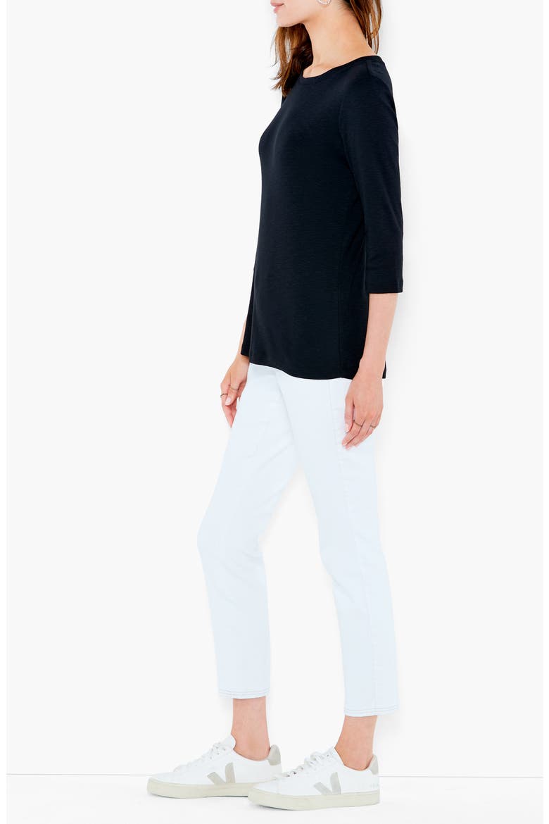 Boatneck T-Shirt, Alternate, color, BLACK ONYX