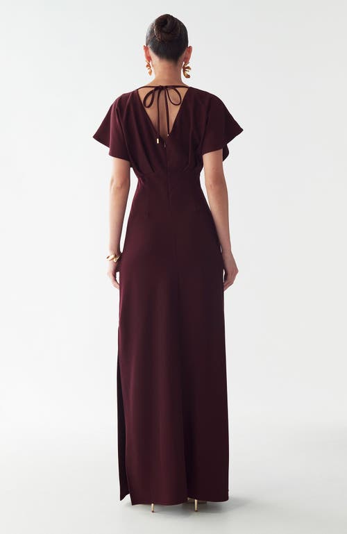 Bwldr Aura Maxi Dress In Burgundy