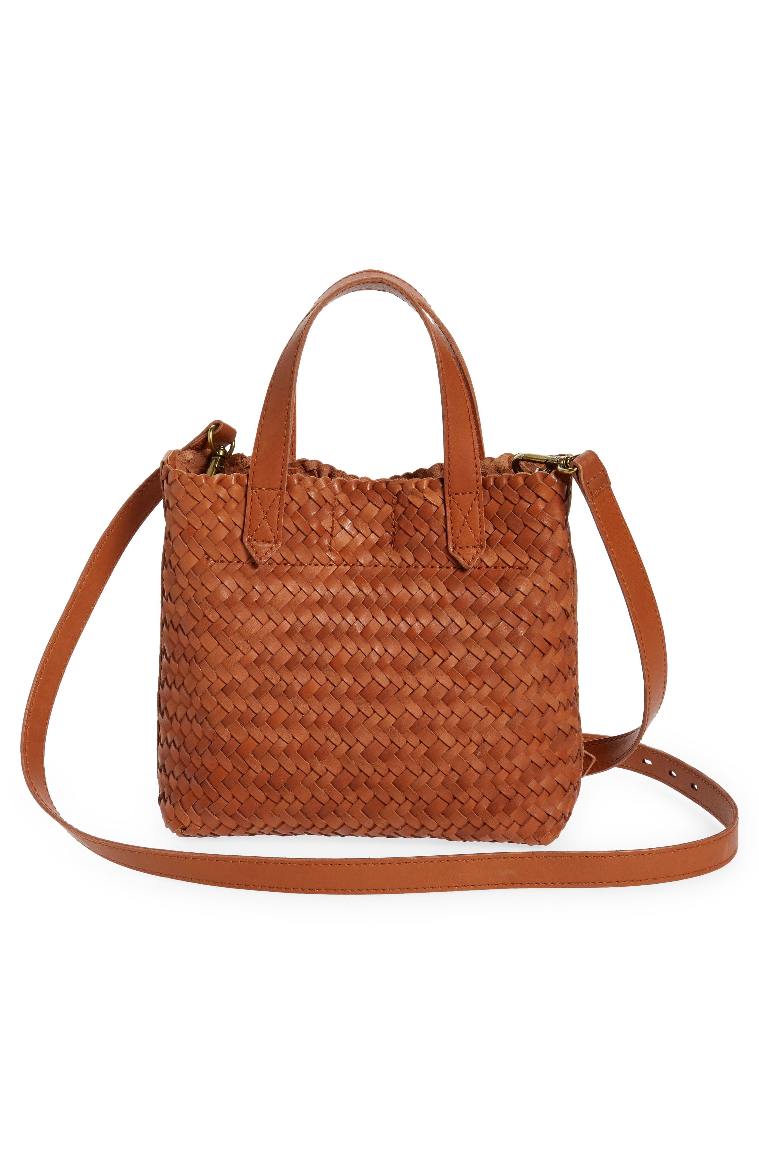 Madewell The Small Transport Crossbody: Woven Leather Edition, Alternate, color, 
