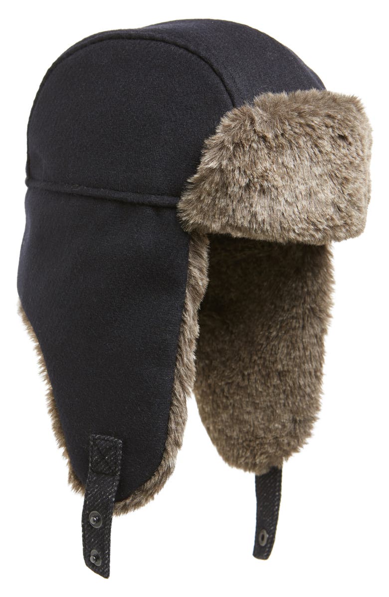 Ted Baker London Faux Fur Trapper Hat, Main, color, 