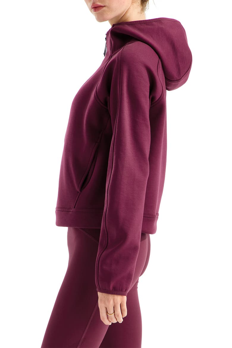 Jaida FlashDry-XD Half Zip Hoodie, Alternate, color, BURGUNDY CRUSH