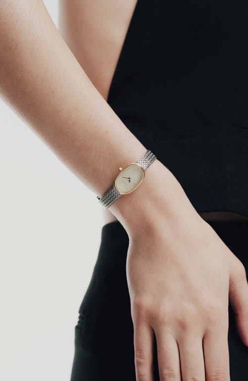Breda Jane Tethered Mesh Strap Watch, 18mm In Metallic